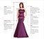 Spaghetti Straps Red Satin V-neck Long Evening Prom Dresses, A-line Custom Prom Dress, BGS0309