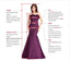 Gorgeous Side Slit Hot Pink Mermaid Long Prom Dresses, BGS0458