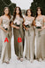 Simple Mismatched Satin Mermaid Long Bridesmaid Dresses , BGB0014