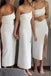 Simple One Shoulder White Mermaid Cheap Long Bridesmaid Dresses , BGB0017