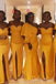 Mermaid Mismatched Yellow Cheap Long Custom Bridesmaid Dresses , BGB0055