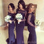 Popular Off Shoulder Mermaid Long Sleeves Cheap Long Custom Bridesmaid Dresses , BGB0073