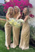 Spaghetti Straps Champagne Satin Long Custom Mermaid Bridesmaid Dresses, BGB0114