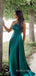 Morden A-line Satin Long Evening Prom Dresses, One Shoulder Prom Dress, BGS0315