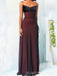 Morden Black Red Mermaid Long Evening Prom Dresses, Spaghetti Straps Chiffon Prom Dress, BGS0318