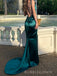 Mermaid Backless Satin V-neck Long Prom Dresses, BGS0477