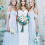 Chiffon Light Blue Mismatched Styles A Line Cheap Bridesmaid Dresses, BG51311 - Bubble Gown