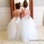 Halter Cute Tulle Fluffy Backless Flower Girl Dresses With Belt, FG007