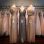 Sequin Mismatched Long Wedding Cheap Bridesmaid Dresses, BG51077