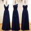 Chiffon Mismatched Simple Cheap Long Wedding Bridesmaid Dresses, BG51309 - Bubble Gown