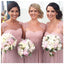 Hand Made Flowers Long Scoop Neck Bridesmaid Dresses for Wedding, BG51357 - Bubble Gown