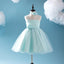 Cute Tiffany Blue Spaghetti Tulle Satin Flower Girl Dresses, Cheap Popular Little Girl Dresses, FG050 - Wish Gown