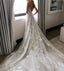 Applique Sexy Online V Neck Ivory Fashion Long Prom Wedding Dresses, BG51501 - Bubble Gown