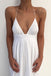 Beach Sexy Halter Unique Split White Cheap Simple Long Prom Dresses, BG51539 - Bubble Gown