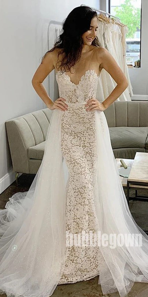 Sexy Sweetheart Mermaid Lace Dream Wedding Dresses, BGH047