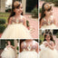 Ivory Tulle Lace Flower Girl Dresses With Satin Flowers, Lovely Cute Tutu Dresses, FG019