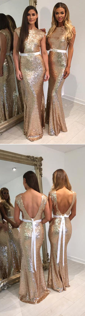 Shinning Sequin Mermaid Long Cheap Bridesmaid Dresses, BG51271