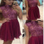 High Neck Heavy Beaded Shinning Gorgeous Homecoming Dresses, BG51462 - Bubble Gown