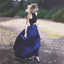 2 Pieces Royal Blue Unique New Design Evening Long Prom Dresses, BG51235 - Bubble Gown