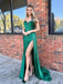 Strapless Satin Beaded Long Evening Prom Dresses, Custom Mermaid Prom Dress, BGS0074