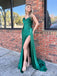 Strapless Satin Beaded Long Evening Prom Dresses, Custom Mermaid Prom Dress, BGS0074