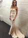 Sweet Heart Satin Mermaid Strapless Long Evening Prom Dresses, Custom Prom Dress, BGS0100