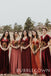 Velvet V-neck Long A-line Bridesmaid Dresses , BN1037