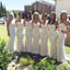 Lace Mermaid Elegant Cheap Floor Length Chiffon Long Mermaid Bridesmaid Dresses , BN1060