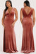 Sheath/Column Copper Velvet Long Bridesmaid Dresses, BN1091