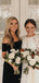 Off Shoulder Black Velvet Long Bridesmaid Dresses, BN1107