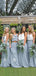 Simple A-line Two Pieces Long Custom Bridesmaid Dresses , BN1294