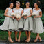 Off Shoulder A-line Appliques Short Custom Bridesmaid Dresses , BN1300