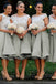 Off Shoulder A-line Appliques Short Custom Bridesmaid Dresses , BN1300