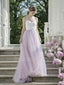 A-Line Floor-length Deep  Tulle Long Evening Prom Dresses, MR7024