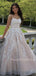 Sex Backless Lace Embroidery Long Evening Prom Dresses, Cheap Tulle Sweet Prom Dresses, MR7077