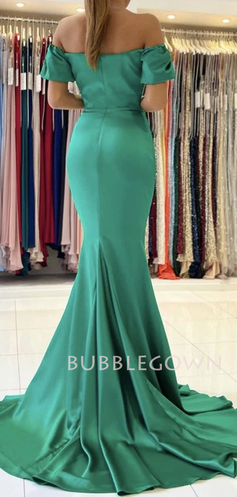 Sexy Off Shoulder Backless Mermaid Long Evening Prom Dresses, MR7107