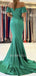 Sexy Off Shoulder Backless Mermaid Long Evening Prom Dresses, MR7107