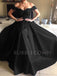 Off Shoulder A-Line Dark Red Long Evening Prom Dresses, MR7112