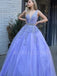 Sex Deep V Neck Backless Lace Tulle Long Evening Prom Dresses, Cheap Sweet Prom Dresses, MR7113