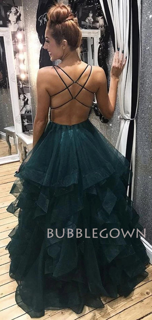 V Neck A-Line Long Evening Prom Dresses, Cheap Custom Sweet Prom dresses, MR7172