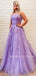 Sexy Backless A-Line Blue Lace Long Evening Prom Dresses, Cheap Tulle Sweet Prom Dresses, MR7284