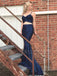 Two Pieces Dark Blue Sparkly Mermaid Long Evening Prom Dresses, Cheap Custom Prom Dress, MR7379