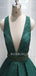 Ball Gown Attractive Green V-neck Sequins Sparkly Backless Long Evening Prom Dresses, Cheap Custom Prom Dresses, MR7412