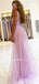 See Throuth Deep V Neck Appliques Beades Lace Long Evening Prom Dresses, Cheap Custom Prom Dresses, MR7449