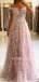 A-line Off Shoulder Appliques Lace Long Evening Prom Dresses, Cheap Custom Prom Dresses, MR7453