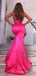 Azalea Satin Spaghetti Straps Mermaid Long Evening Prom Dresses, Cheap Custom Prom Dresses, MR7660