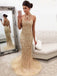 Mermaid Beaded Halter Long Evening Prom Dresses, Cheap Prom Dress, MR7720