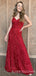 A-line Burgundy Sequin Spaghetti Straps Long Evening Prom Dresses, Cheap Custom Prom Dresses, MR7899