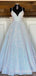 A-line Pink Sequin Spaghetti Straps Long Evening Prom Dresses, Cheap Custom Prom Dresses, MR7966