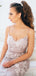 Mermaid Dusty Pink Tulle Appliques Spaghetti Straps Lace Long Evening Prom Dresses, MR8014